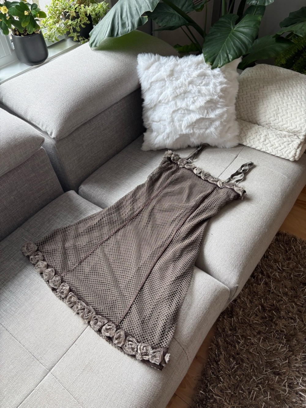 Rinascimento khaki Textured Knit Dress